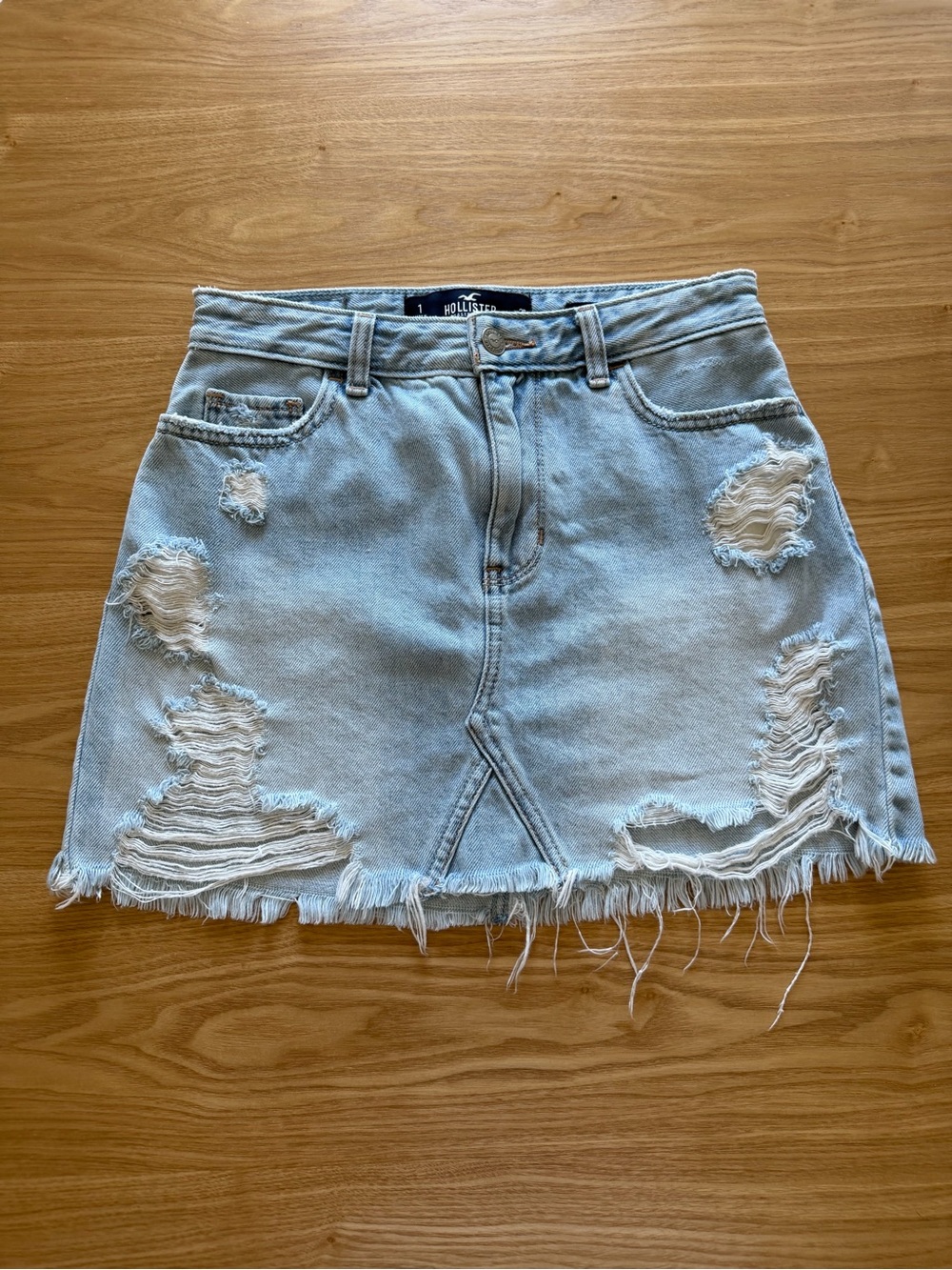 Distressed Hollister Denim Skirt